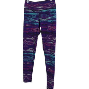 Zella geometric yoga workout leggings S cool pattern blue purple